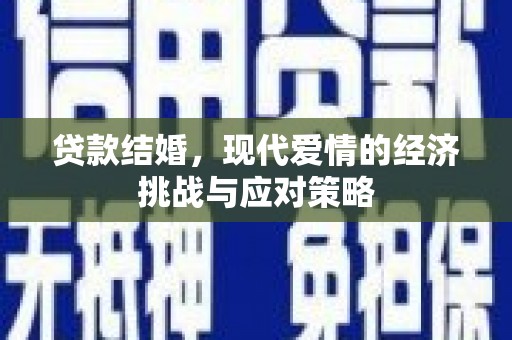 安乐贷款结婚，现代爱情的经济挑战与应对策略