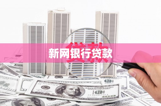南郊新网银行贷款