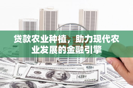 久治贷款农业种植，助力现代农业发展的金融引擎