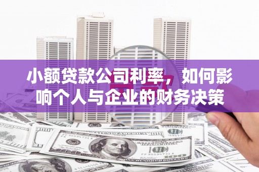 宝塔小额贷款公司利率，如何影响个人与企业的财务决策
