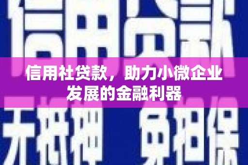 仙桃信用社贷款，助力小微企业发展的金融利器