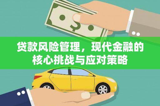 集安贷款风险管理，现代金融的核心挑战与应对策略
